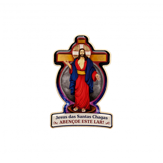 MEDALHA DE PORTA MDF SANTA CHAGAS
