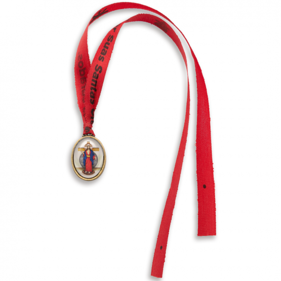 MEDALHA COM FITA - JESUS DAS SANTAS CHAGAS E NOSSA SENHORA DO CARMO