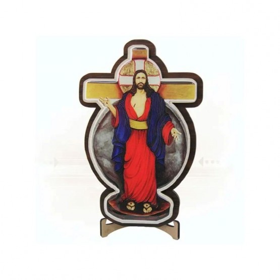 ADORNO DE MESA JESUS DAS SANTAS CHAGAS - 19CM
