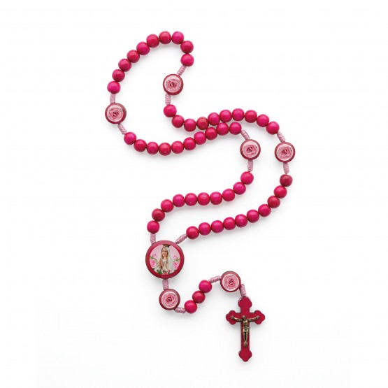 TERÇO FLORES DE NOSSA SENHORA DE FÁTIMA - ROSA