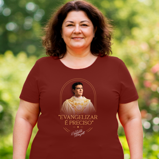 CAMISETA UNISSEX BORDÔ - PADRE REGINALDO MANZOTTI GG
