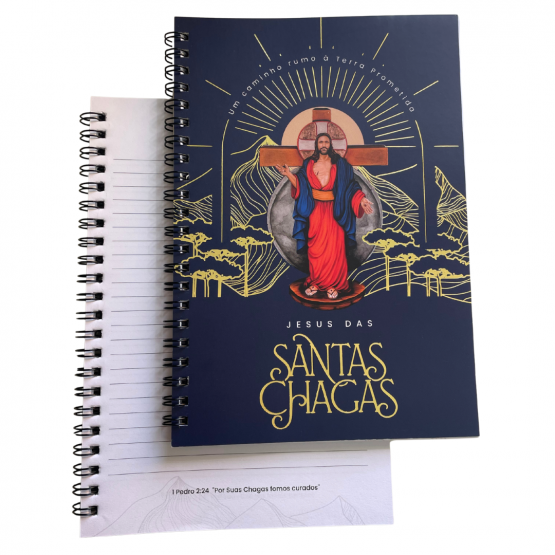 CADERNO JESUS DAS SANTAS CHAGAS - 14X20
