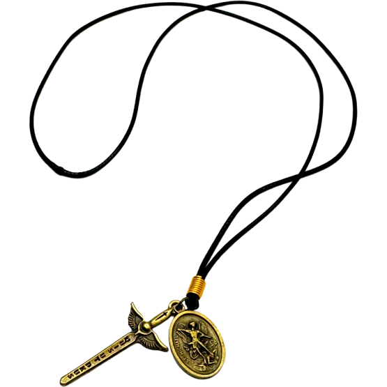 CORDÃO ESPADA E MEDALHA DE SÃO MIGUEL
