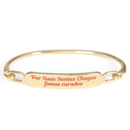 BRACELETE JESUS DAS SANTAS CHAGAS - TAMANHO UNICO