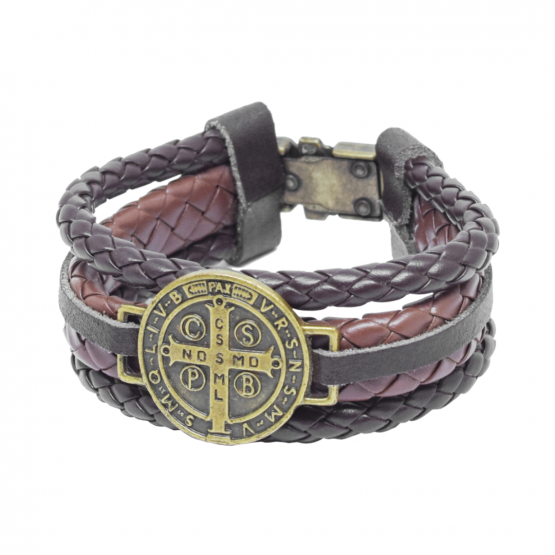 PULSEIRA COURO MARROM - SÃO BENTO