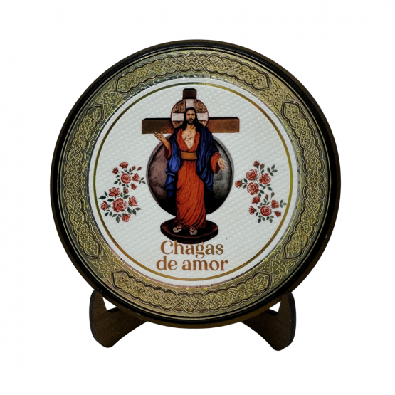 ADORNO MESA CHAGAS DE AMOR  JESUS DAS SANTAS CHAGAS