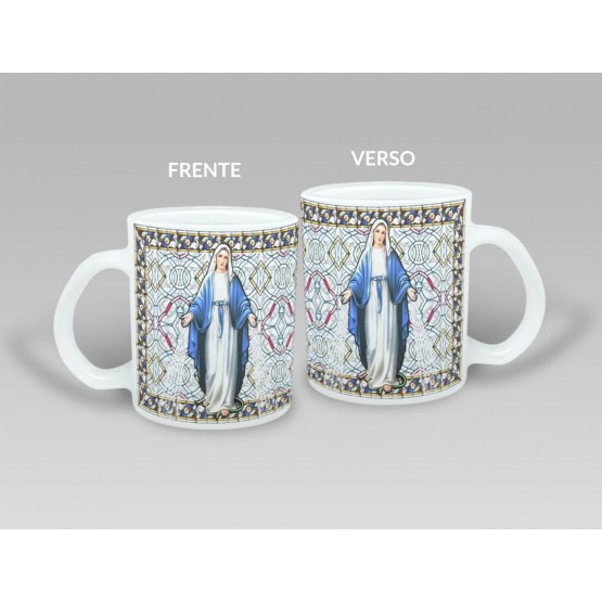 CANECA NOSSA SENHORA  DAS GRAÇAS VITRAL 