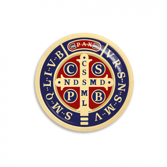 ADESIVO MEDALHA COLORIDA - SÃO BENTO 10 CM