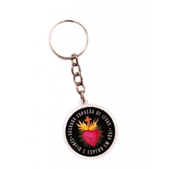 CHAVEIRO SAGRADO CORAÇÃO COR PRETO