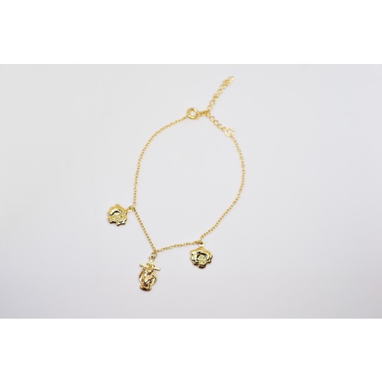 PULSEIRA FLORES -  JESUS DAS SANTAS CHAGAS - SEMIJOIA