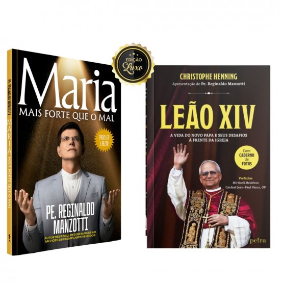 KIT LIVRO MARIA MAIS FORTE QUE O MAL + LIVRO LEÃO XIV