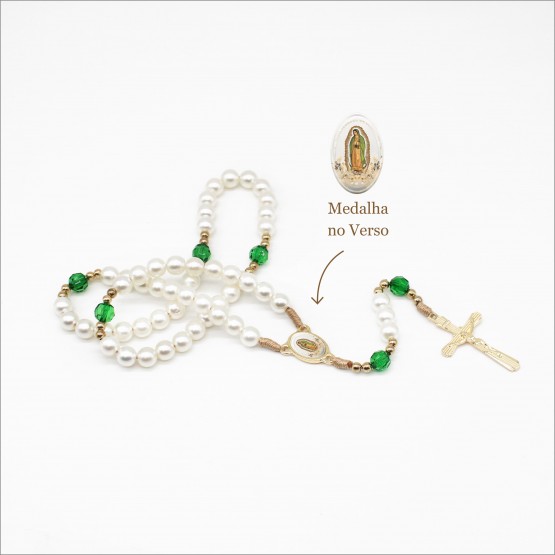TERÇO PEROLA - NOSSA SENHORA DE GUADALUPE