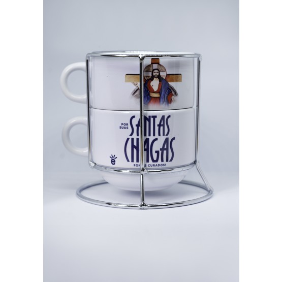 KIT 2 XÍCARAS  - JESUS DAS SANTAS CHAGAS
