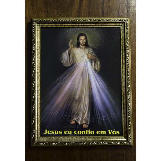 QUADRO DE PAREDE JESUS MISERICORDIOSO 22X27