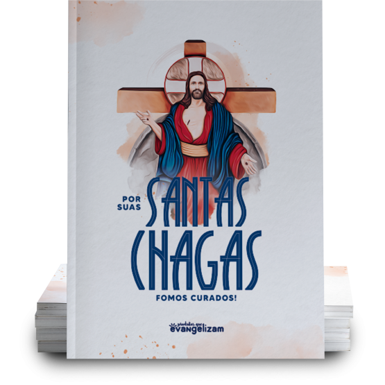 CADERNO JESUS DAS SANTAS CHAGAS  30,5 cm x 21 cm 