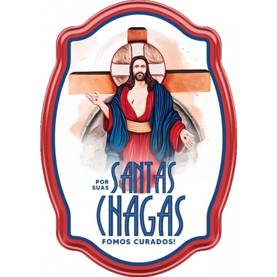 ADESIVO JESUS DAS SANTAS CHAGAS 