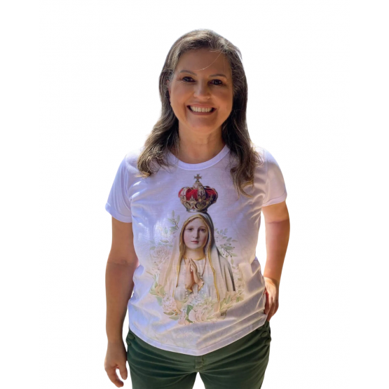 CAMISETA N.S DE FÁTIMA - BRANCA - GG