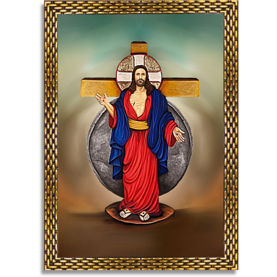 QUADRO JESUS DAS SANTAS CHAGAS 30X40