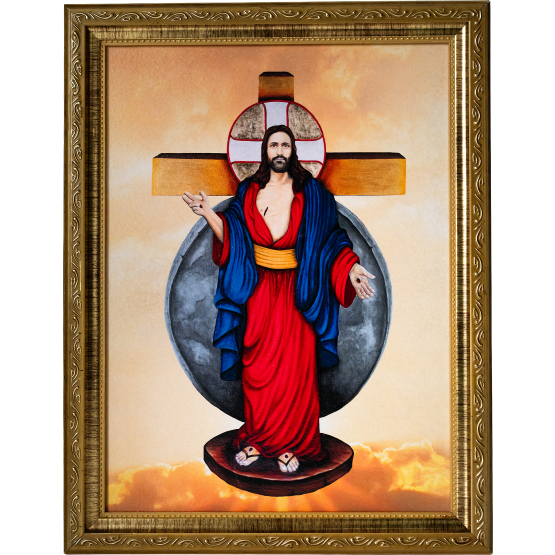 QUADRO JESUS DAS SANTA CHAGAS  35x45