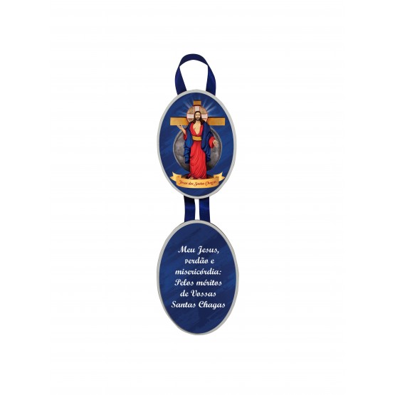 ADORNO DE PORTA DUPLO JESUS DAS SANTAS CHAGAS