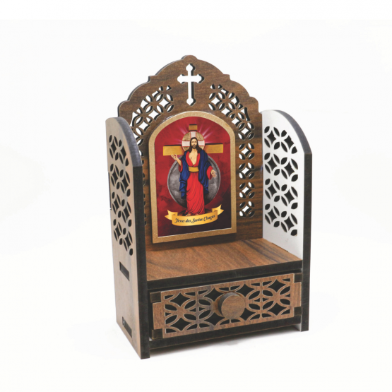 CAPELA ORATÓRIO COM GAVETA - JESUS DAS SANTAS CHAGAS 