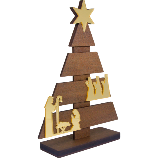 ENFEITE DE MESA - ÁRVORE DE NATAL 12,5 cm