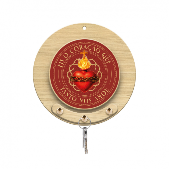PORTA-CHAVES SAGRADO CORAÇÃO 20CM
