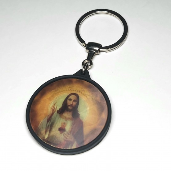 CHAVEIRO IMAGEM 3D - SAGRADO CORAÇÃO DE JESUS E IMACULADO CORAÇÃO DE MARIA.