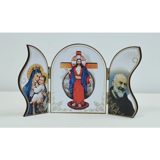 ADORNO INTERCESSORES JESUS DAS SANTAS CHAGAS 25 cm x 15 cm