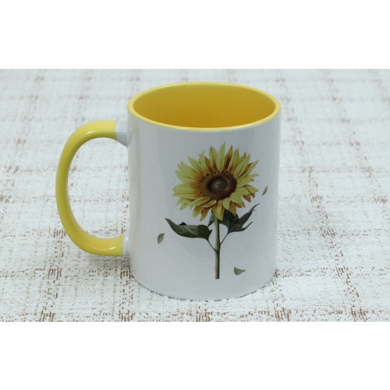 CANECA GIRASSOL - INTERIOR AMARELO
