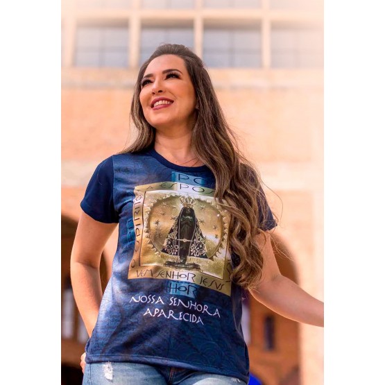 CAMISETA FEMININA NOSSA SENHORA APARECIDA  - G