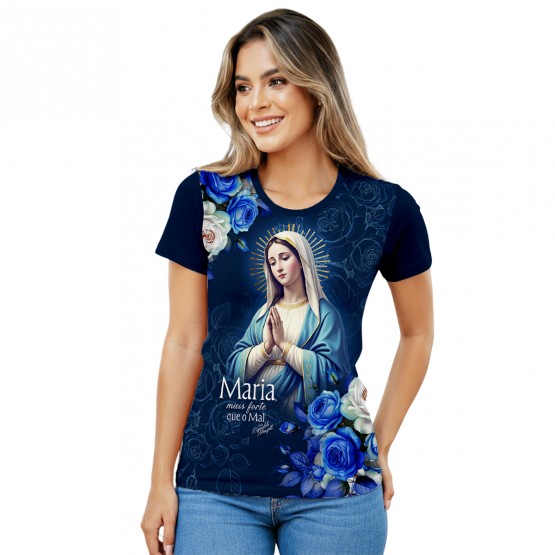BABY LOOK AZUL - NOSSA SENHORA - G