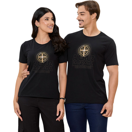 CAMISETA UNISSEX PRETA - SÃO BENTO - G