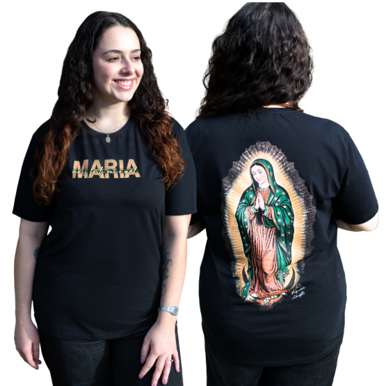 CAMISETA UNISSEX PRETA - N.S DE GUADALUPE - P CAMISETA UNISSEX PRETA - N.S DE GUADALUPE - P