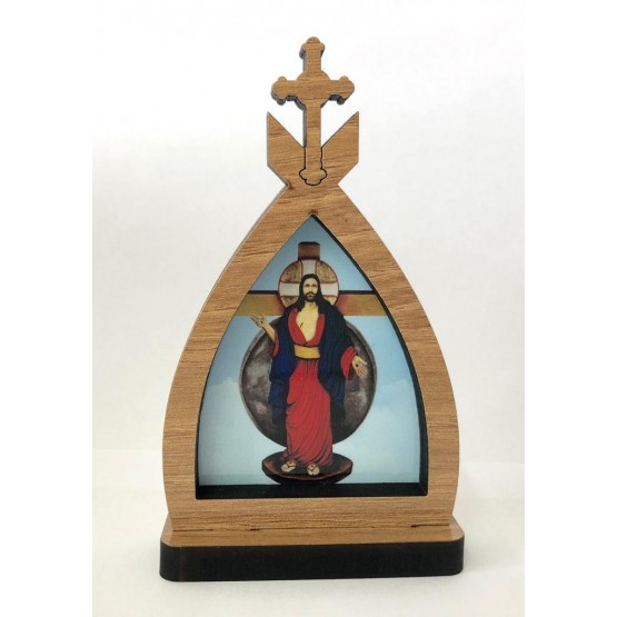 CAPELA PEQUENA SANTAS CHAGAS - 9 CM