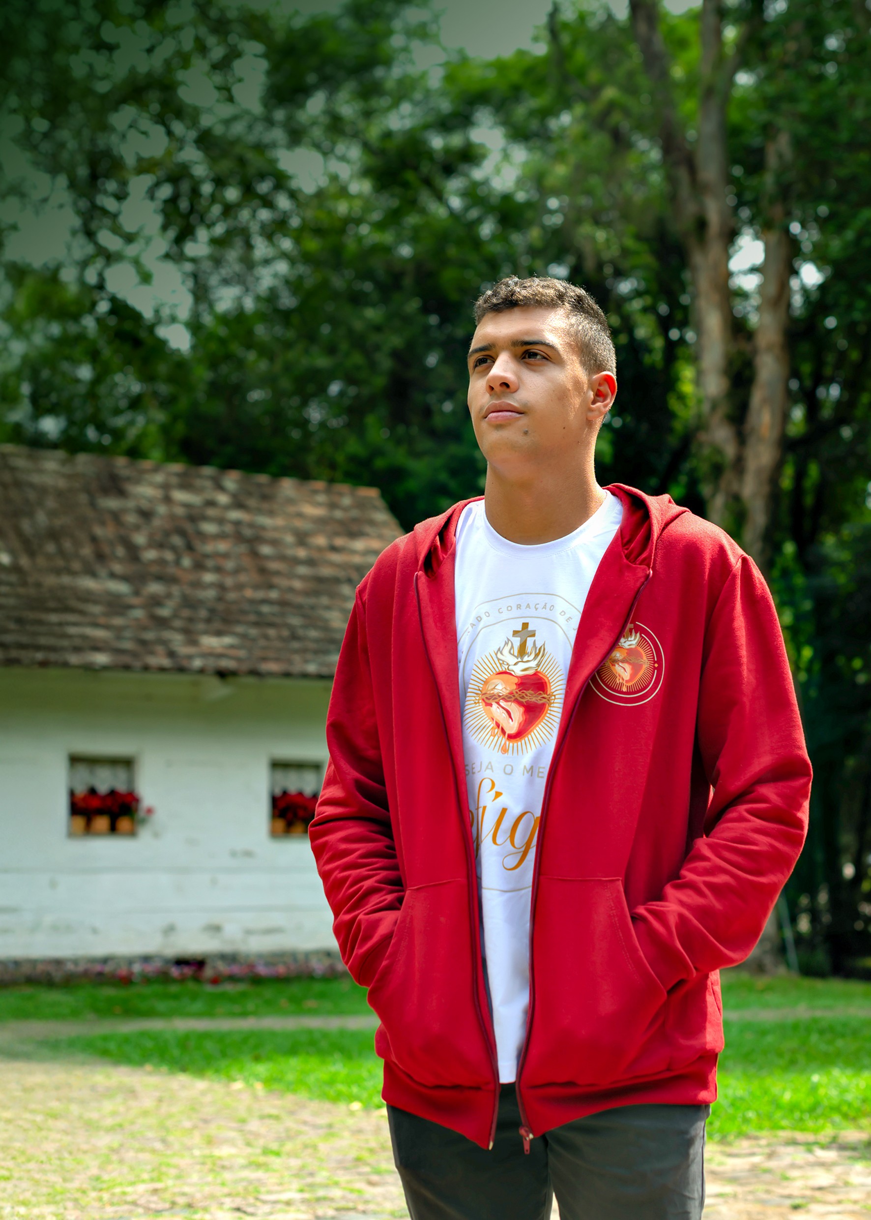 Moletom Pro Club Masculino Com Zíper - Vermelho Tamanho GG, Lã Pesada 368g