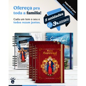 DIÁRIO ESPIRITUAL 2026 - 5 UNIDADES - VERMELHO