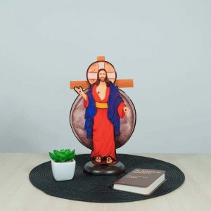 ADORNO DE MESA JESUS DAS SANTAS CHAGAS - 17 CM