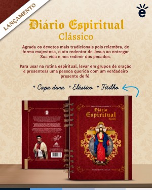 DIÁRIO ESPIRITUAL 2026 - 12 UNIDADES - CAPA VERMELHA