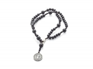 PULSEIRA TERCO MAD PRETA 4 MM C/MED S. BENTO