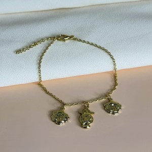 PULSEIRA FLORES -  JESUS DAS SANTAS CHAGAS - SEMIJOIA