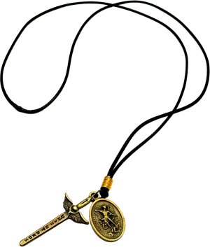 CORDÃO ESPADA E MEDALHA DE SÃO MIGUEL