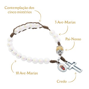 PULSEIRA-TERÇO MARCADOR - JESUS DAS SANTAS CHAGAS