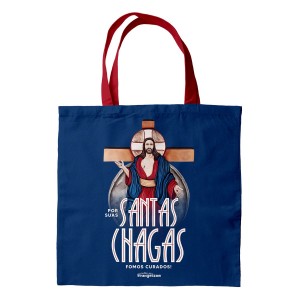 ECOBAG JESUS DAS SANTAS CHAGAS - AZUL 
