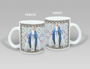 CANECA NOSSA SENHORA  DAS GRAÇAS VITRAL 