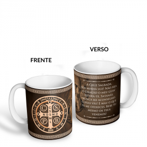 CANECA ARABESCO MEDALHA DE SÃO BENTO