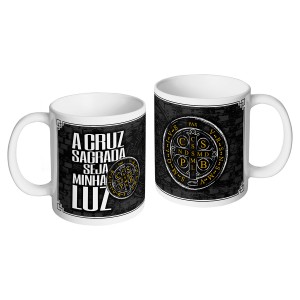 CANECA SÃO BENTO - MEDALHA E FRASE