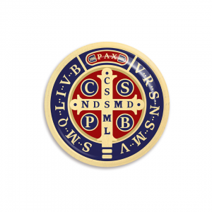 ADESIVO MEDALHA COLORIDA - SÃO BENTO 10 CM