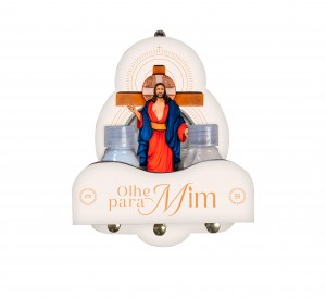PORTA-CHAVES COM CONJUNTO SACRAMENTAL -  JESUS  DAS SANTAS CHAGAS