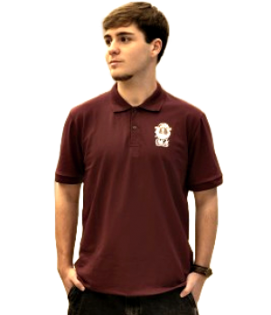 CAMISETA POLO - JESUS DAS SANTAS CHAGAS - BORDÔ - G